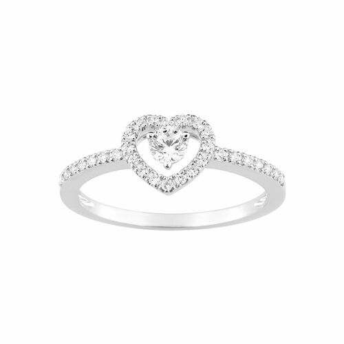 diamond heart engagement ring