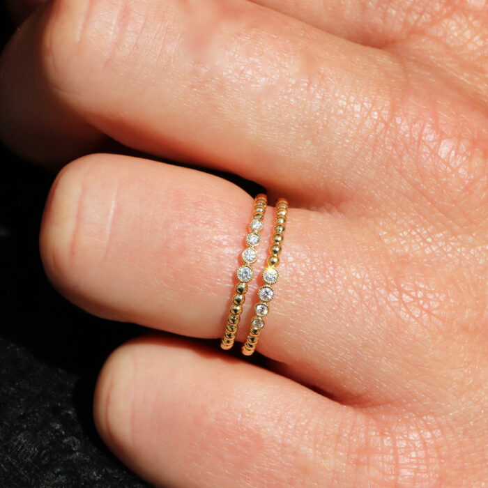 yellow gold diamond ring