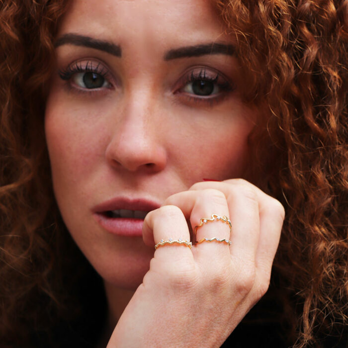 yellow gold diamond rings