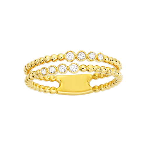 yellow gold diamond ring
