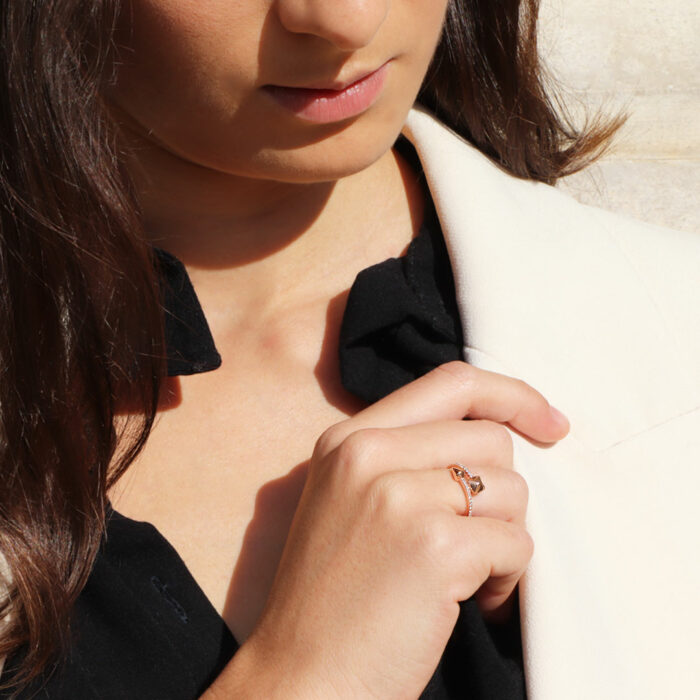 rose gold diamond ring