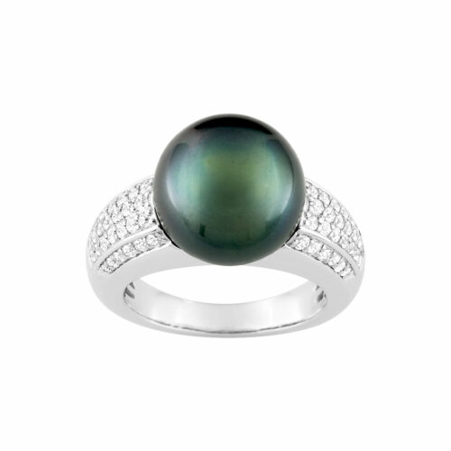 tahitian pearl ring white gold