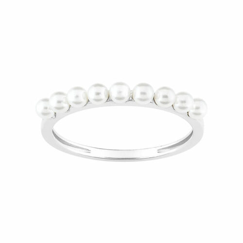 white gold pearl ring
