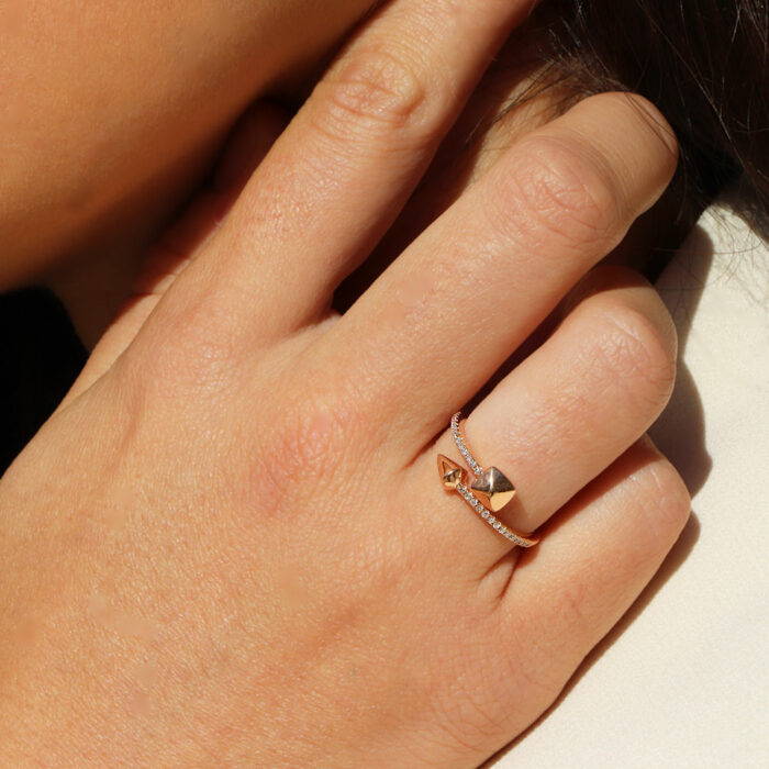 rose gold diamond ring