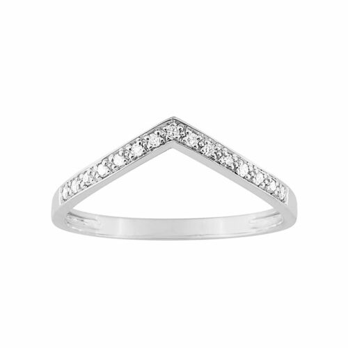v shape diamond ring