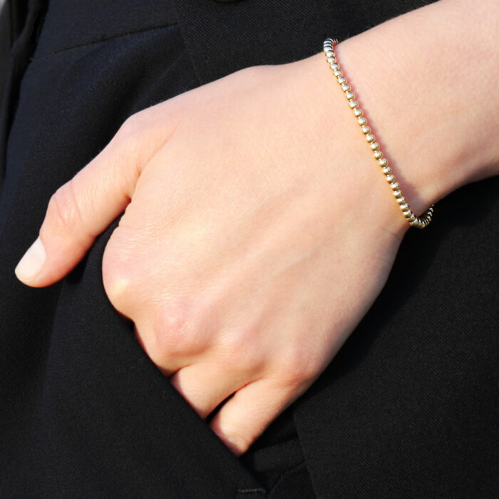 gold beads bracelet