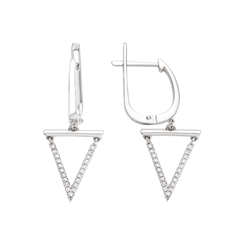 triangle diamond earrings