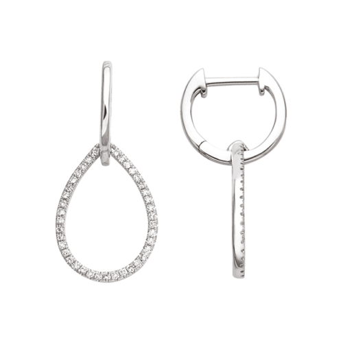 drop shape diamond earrings