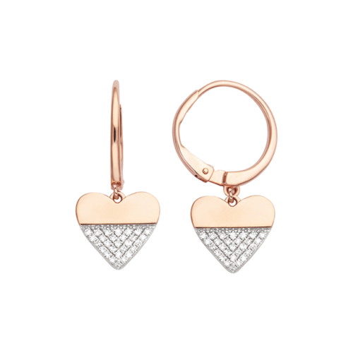 diamond heart earrings