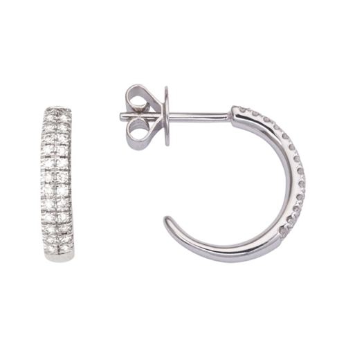 half hoop earrings diamond