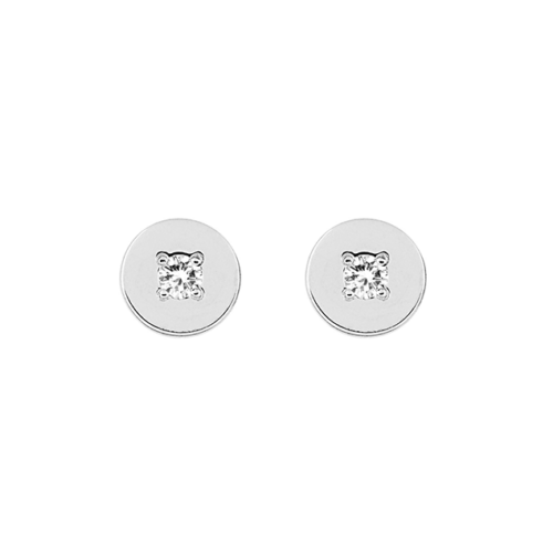 diamond round stud earrings