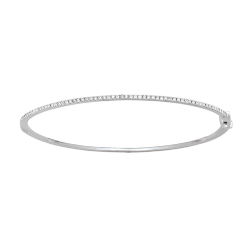 diamond bangle white gold