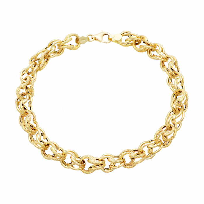 large links gold bracelet