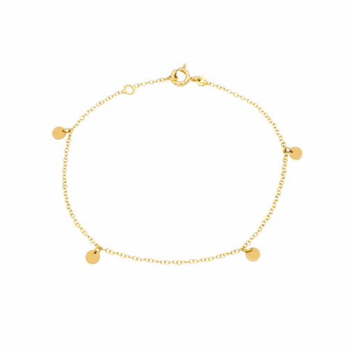 gold bracelet with pendants