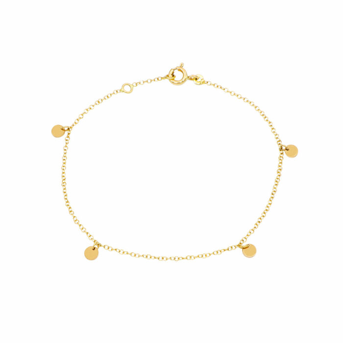 gold bracelet with pendants