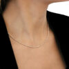 three colors gold beads necklace