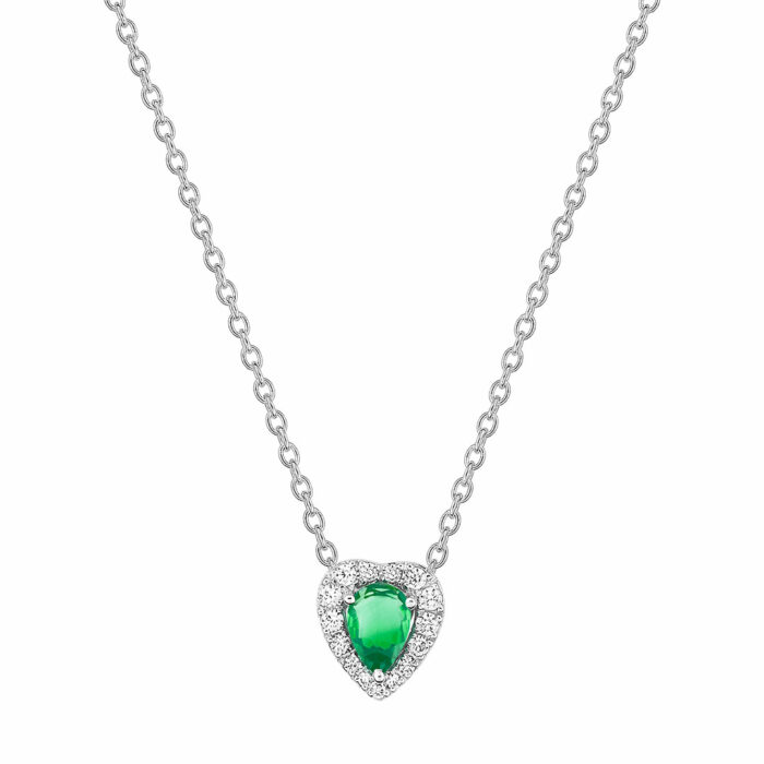 heart emerald necklace