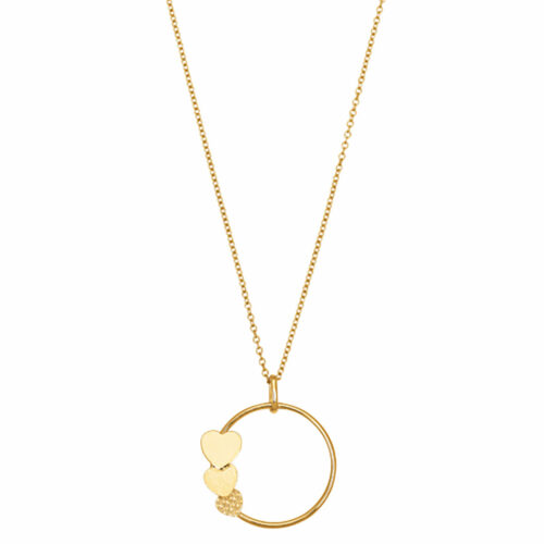 triple heart Necklace