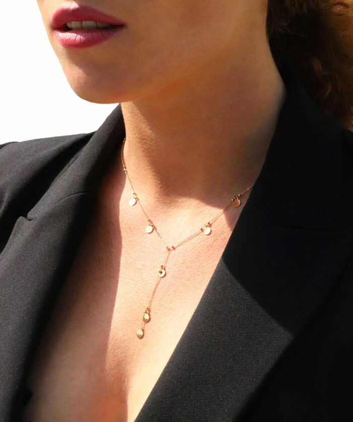 gold diving necklace Y