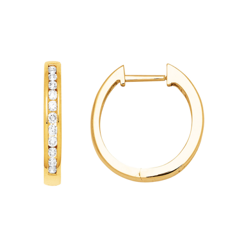 yellow gold diamond earrings