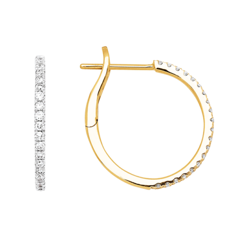 yellow gold diamond earrings