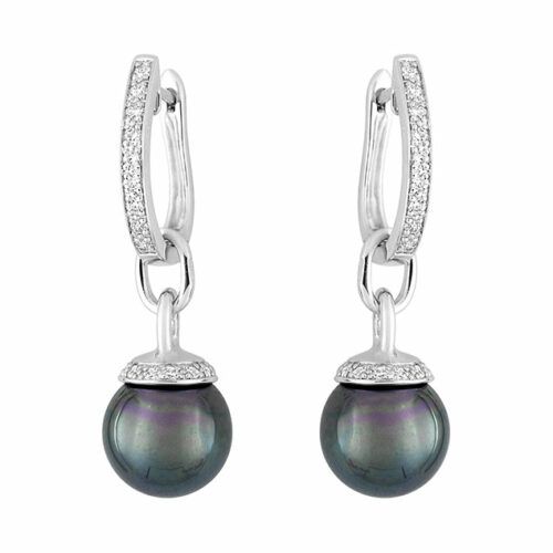 Tahitian pearl earrings