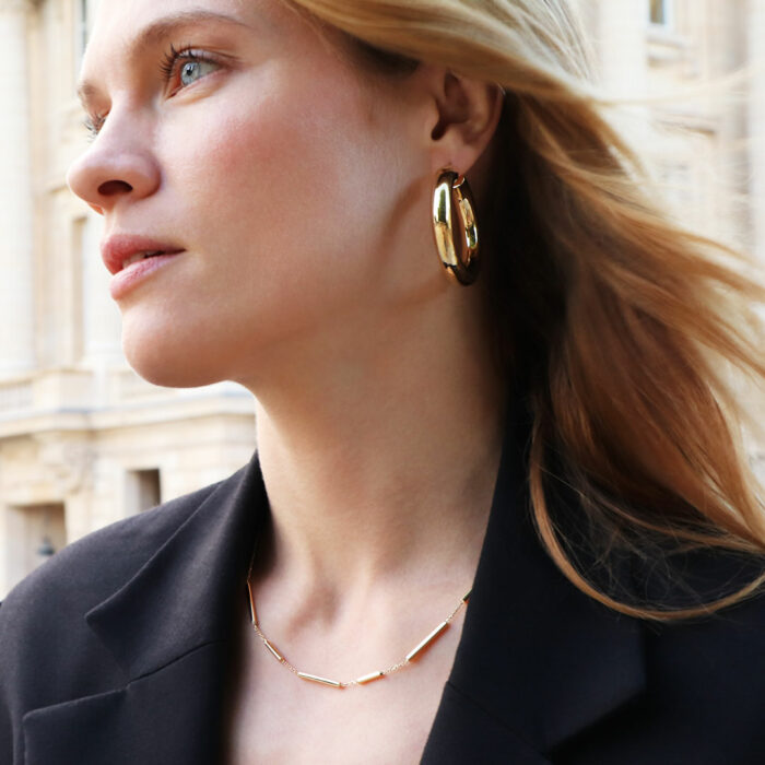 gold large earrings
