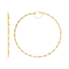 Bella Hoop Earrings 2.5mm - Diameter 70mm in Yellow Gold