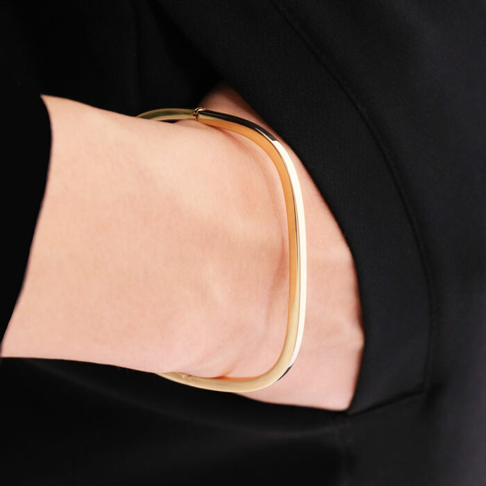 Square gold bracelet