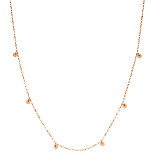 rose gold necklace with pendants
