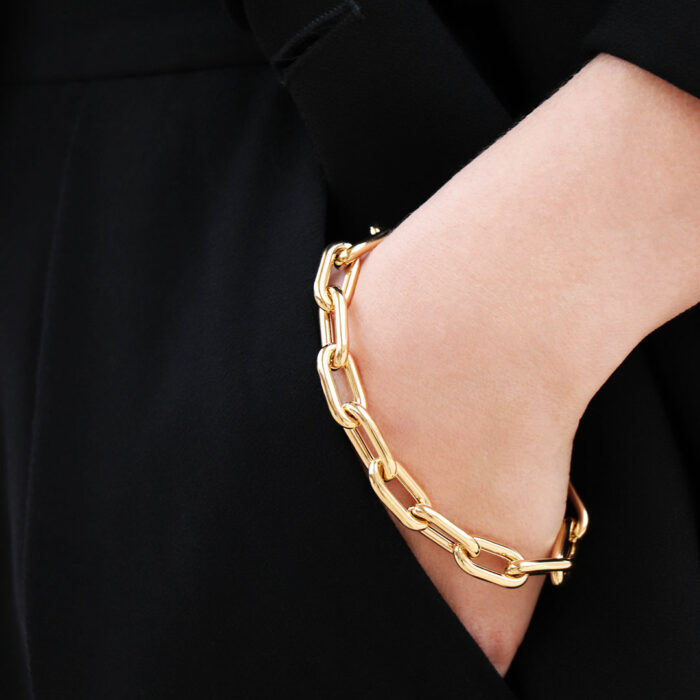 large chain gold bracelet