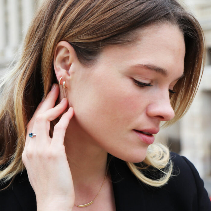 gold hoop earrings with diamonds
