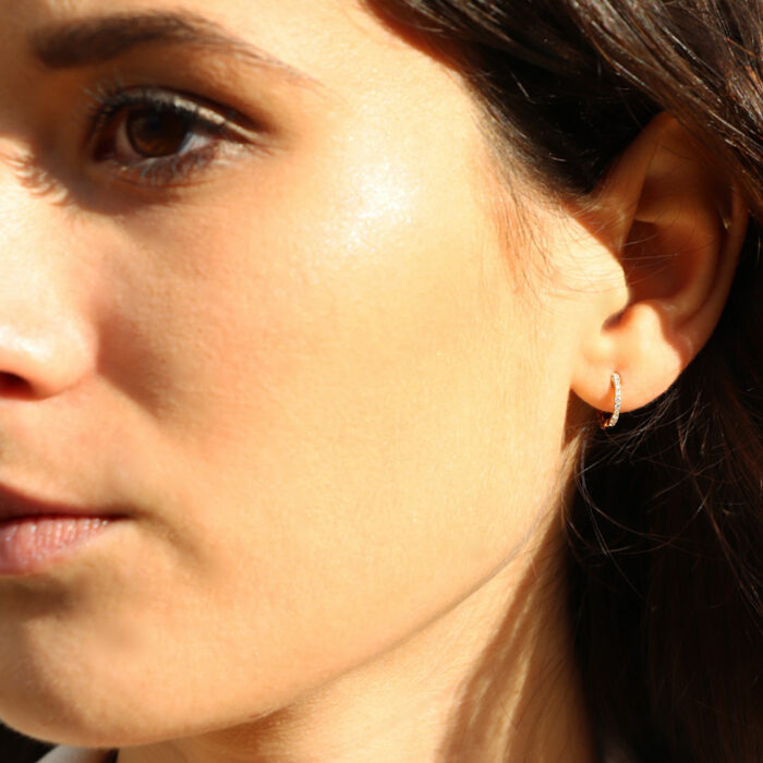 yellow gold diamond earrings