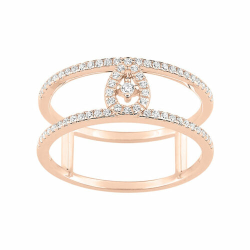 rose gold diamond ring woman