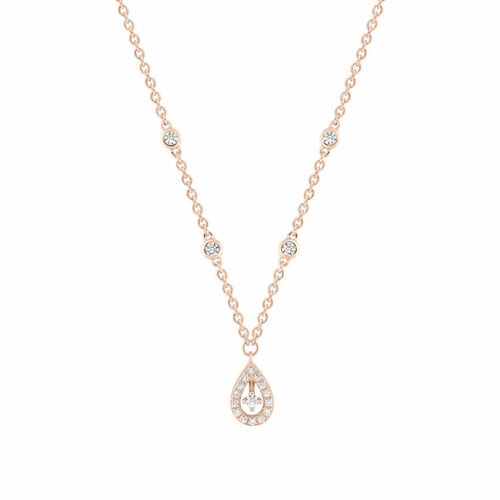 rose gold diamond necklace