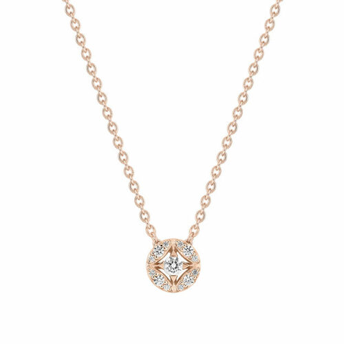 rose gold diamond necklace