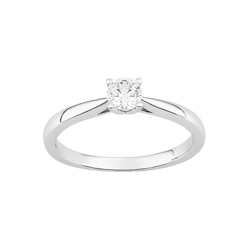 white gold diamond solitaire ring