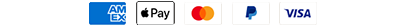 Payment methods : Apple Pay, Google Pay, Paypal, American Express, Visa, Mastercard