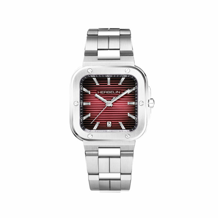HERBELIN Cap Camarat Square Red Dial Watch