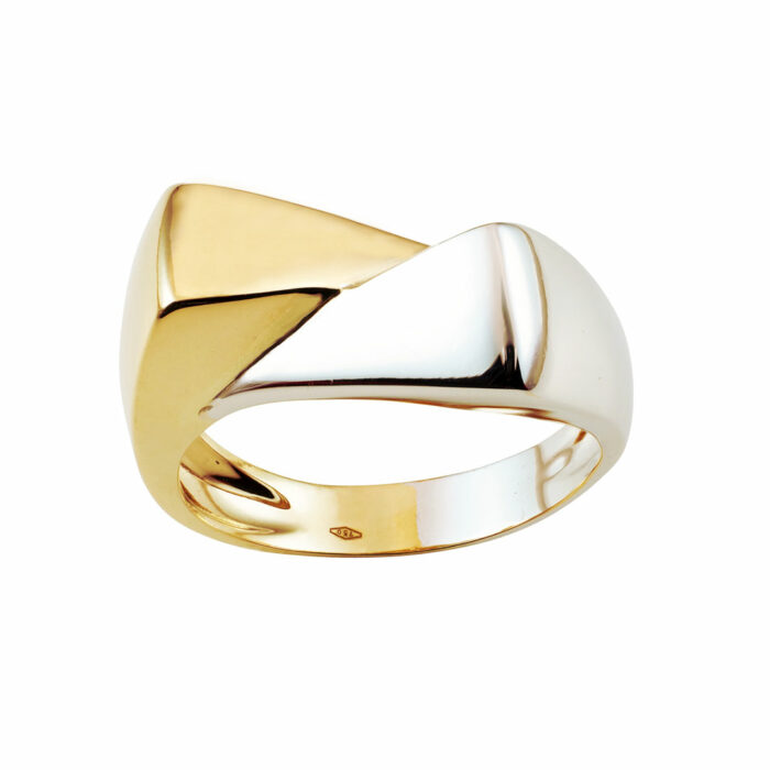 Two-Tone Gold Ring - Yellow and White Gold
