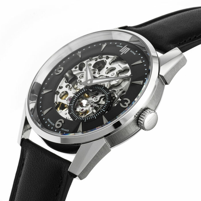 LIP Himalaya Black Skeleton Watch 671626 - Image 2