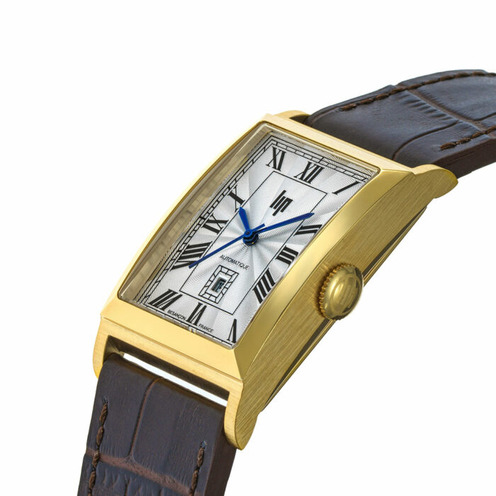 LIP Churchill T26 Automatic Watch - Golden with Brown Leather - Image 2