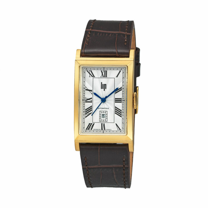 LIP Churchill T26 Automatic Watch - Golden with Brown Leather