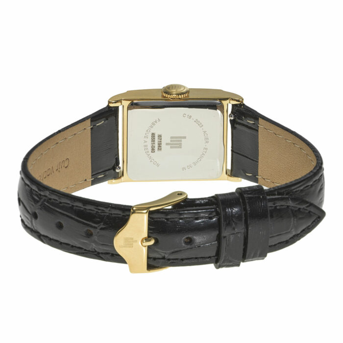 LIP Churchill C18 Watch - Golden with Black Leather - Image 3