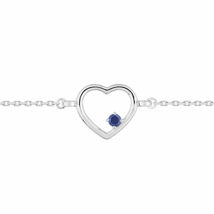 Bracelet Coeur Saphir