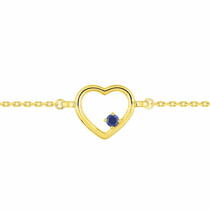 Sapphire Heart Bracelet