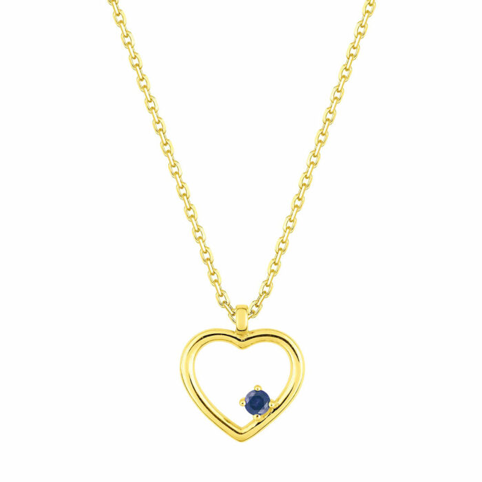 Collier Coeur Saphir
