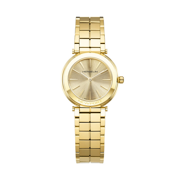 Herbelin Newport Slim Champagne Gold Watch
