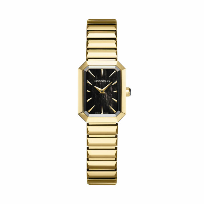 Herbelin Octogone Gold Black Mother-of-Pearl Watch