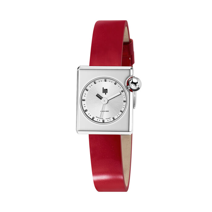 Lip Mach 2000 Mini Square Red Watch 671174